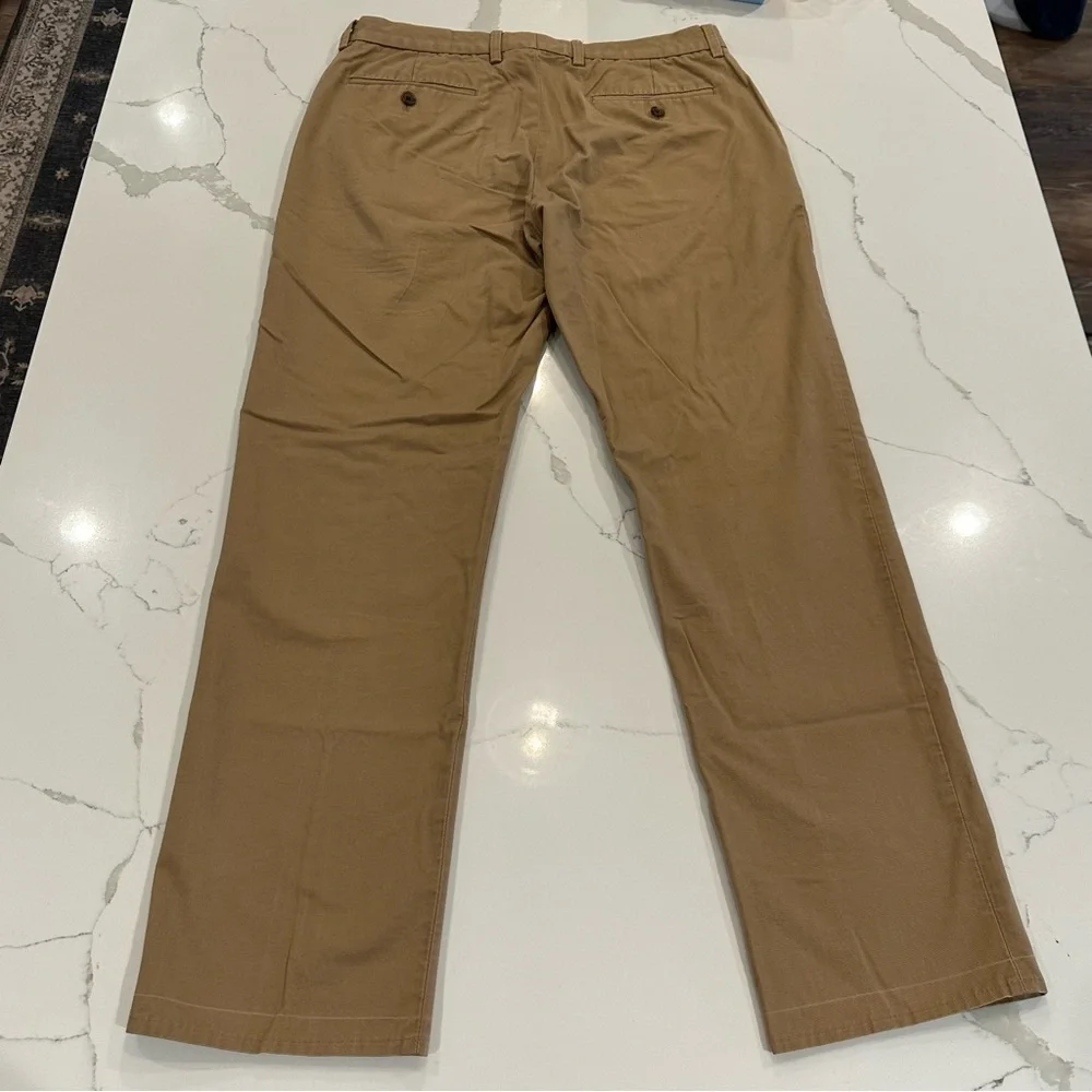 J. Crew Straight Leg Flat Front Khaki Chino Pants Casual Men’s 33 x 32